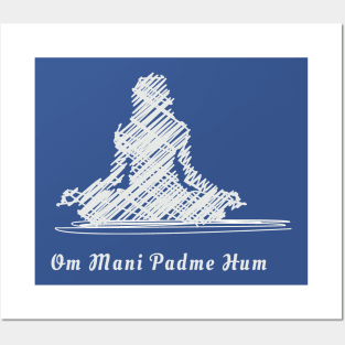 Meditation Sanskrit Buddhist Mantra Om Mani Padme Hum Posters and Art